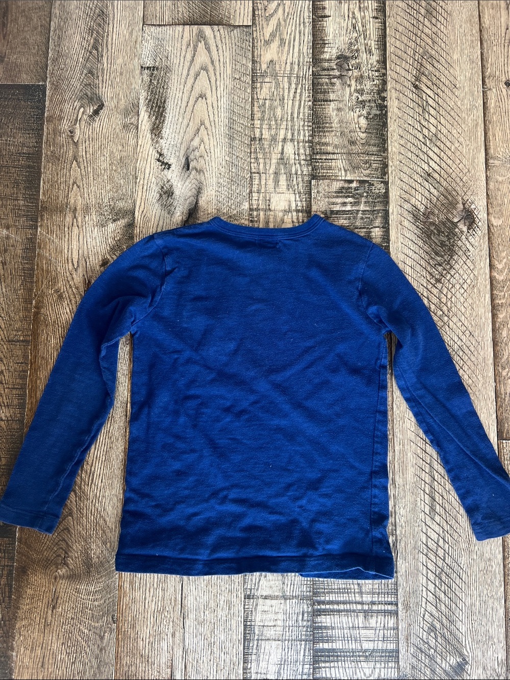 4/$12 Crewcuts Blue Long-Sleeve Tee with Striped Pocket - Picture 4 of 4